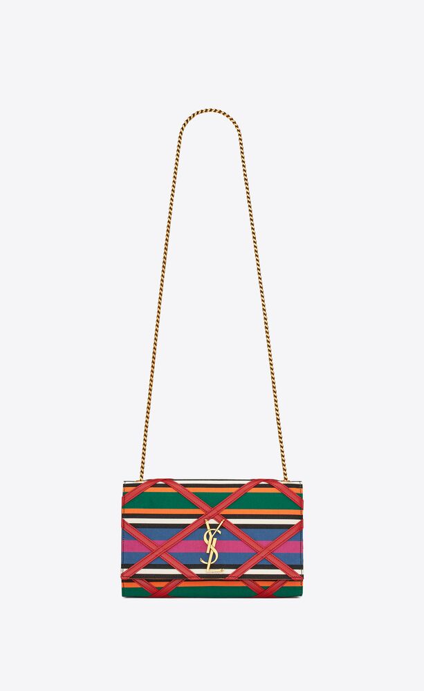 kate medium chain bag in patchwork canvas