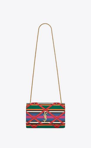 kate medium chain bag in patchwork canvas