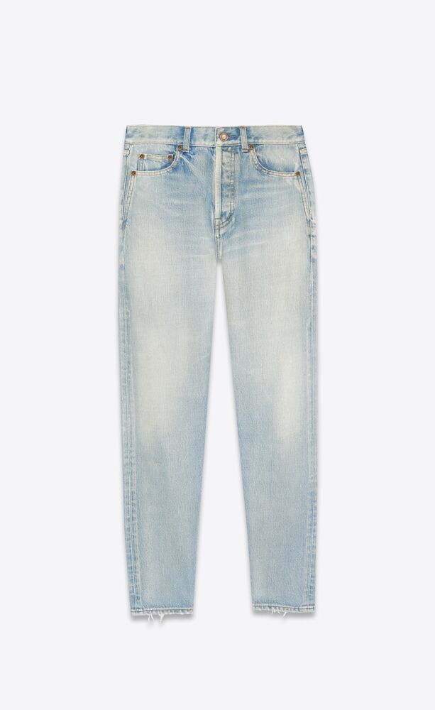Slim-fit jeans in 80's vintage blue denim | Saint Laurent | YSL.com
