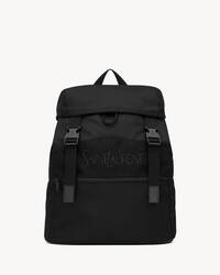 SAINT LAURENT backpack in ECONYL? and vegetable-tanned leather