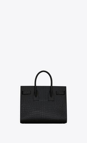 sac de jour small in crocodile-embossed matte leather