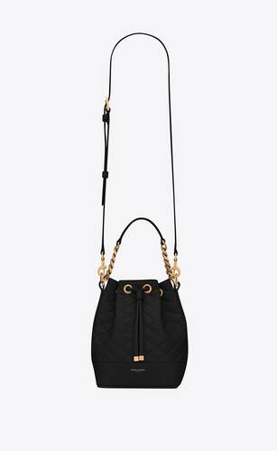 emmanuelle small bucket bag in quilted lambskin