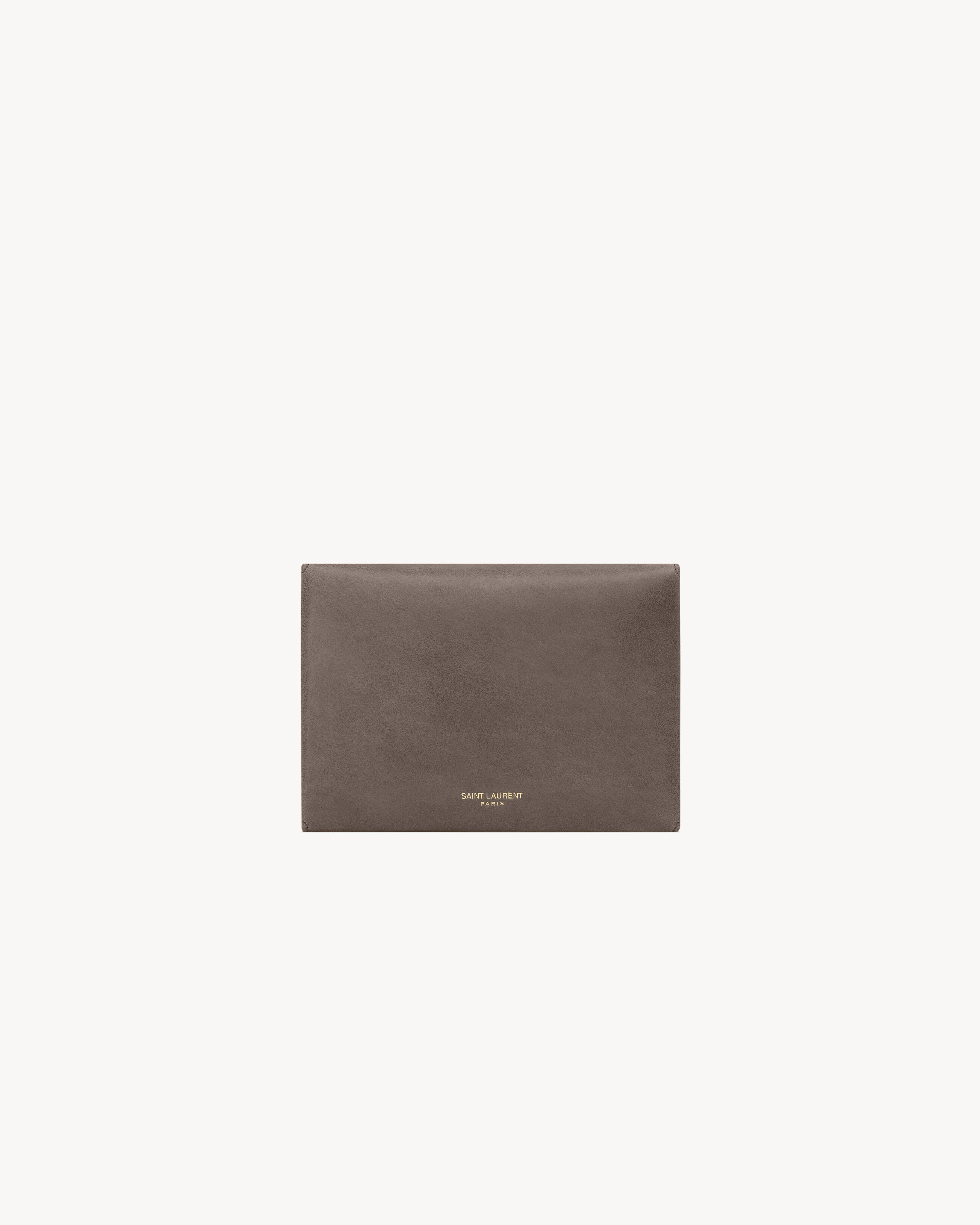 LETTER passport case in leather