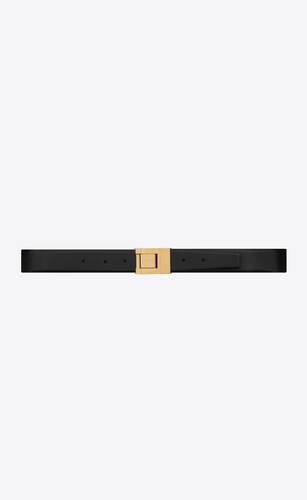 saint laurent square buckle belt in smooth leather