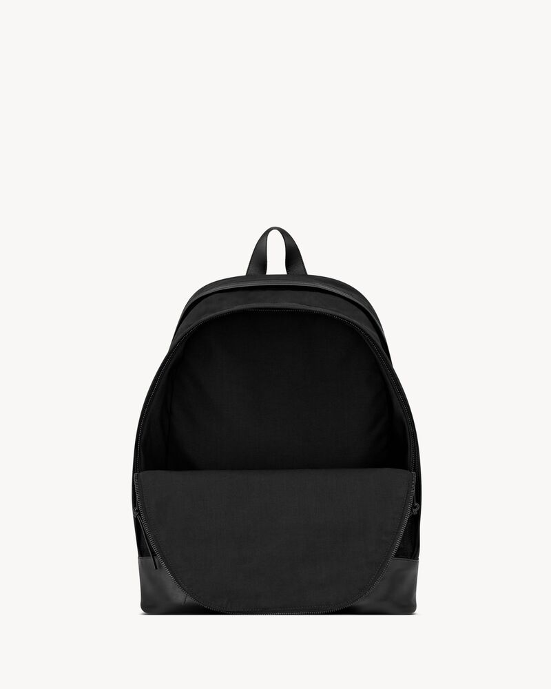 CITY backpack in nylon ripstop and leather | Saint Laurent