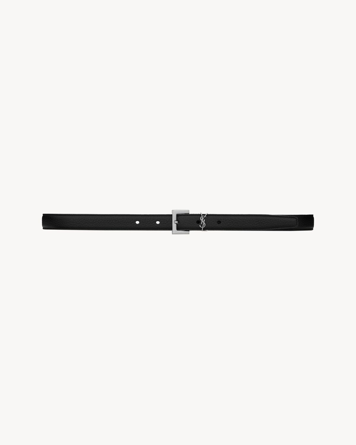 fine ceinture cassandre en cuir grainé