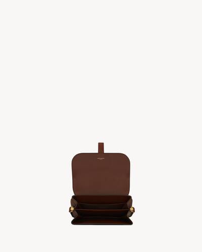 Saint Laurent Le Monogramme Coeur Bag Monogram All Over Coated Canvas and Leather Brown