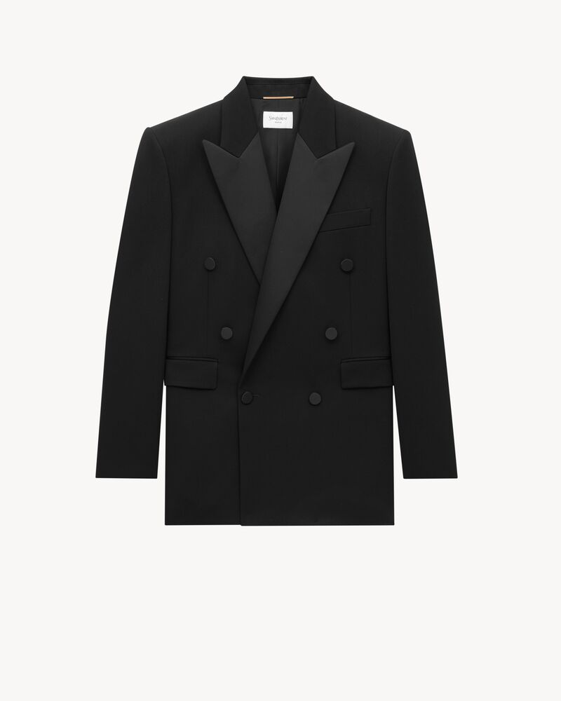 tuxedo jacket in grain de poudre