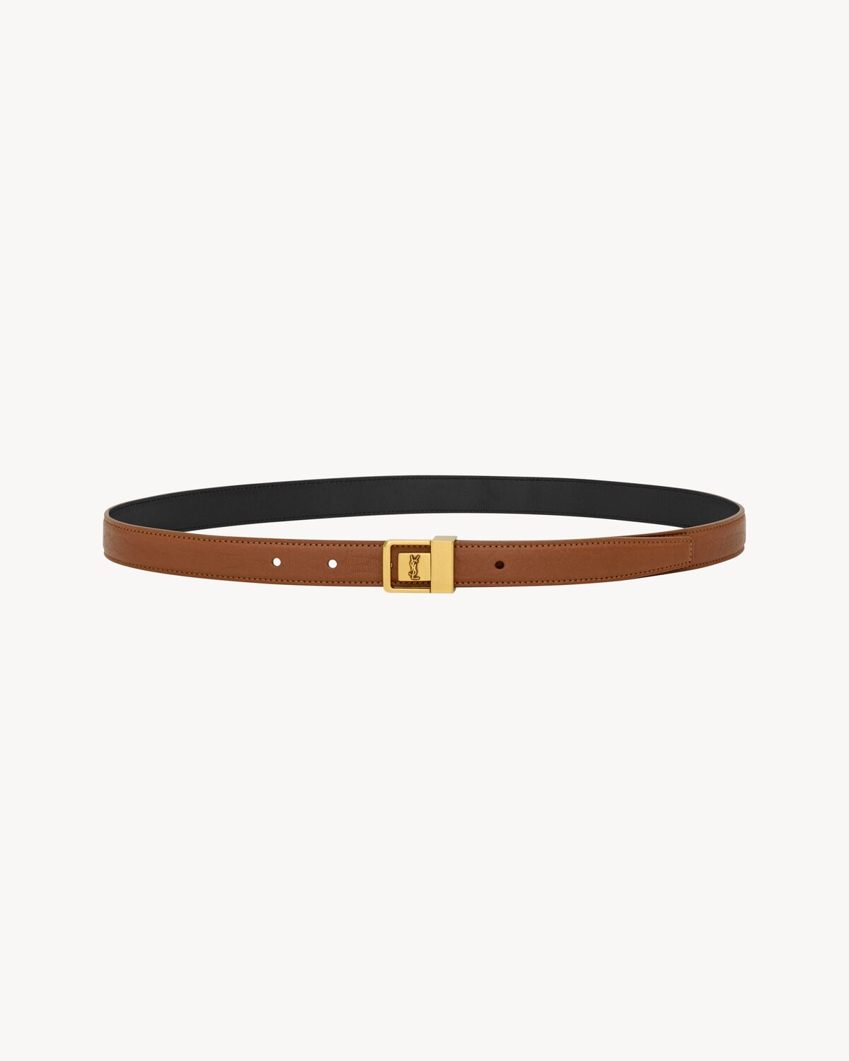 la 66 thin belt in grained lambskin