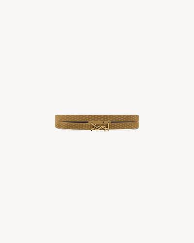 SAINT LAURENT◎夏の見せ肌! 茶 ダブルストラップ ブレスレット オピウム ダブルラップ ブレスレット（レザー＆メタル） | Saint