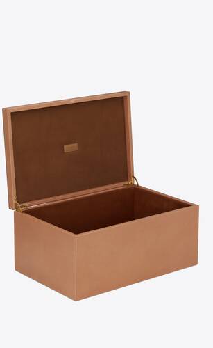 large box in vegetable-tanned leather
