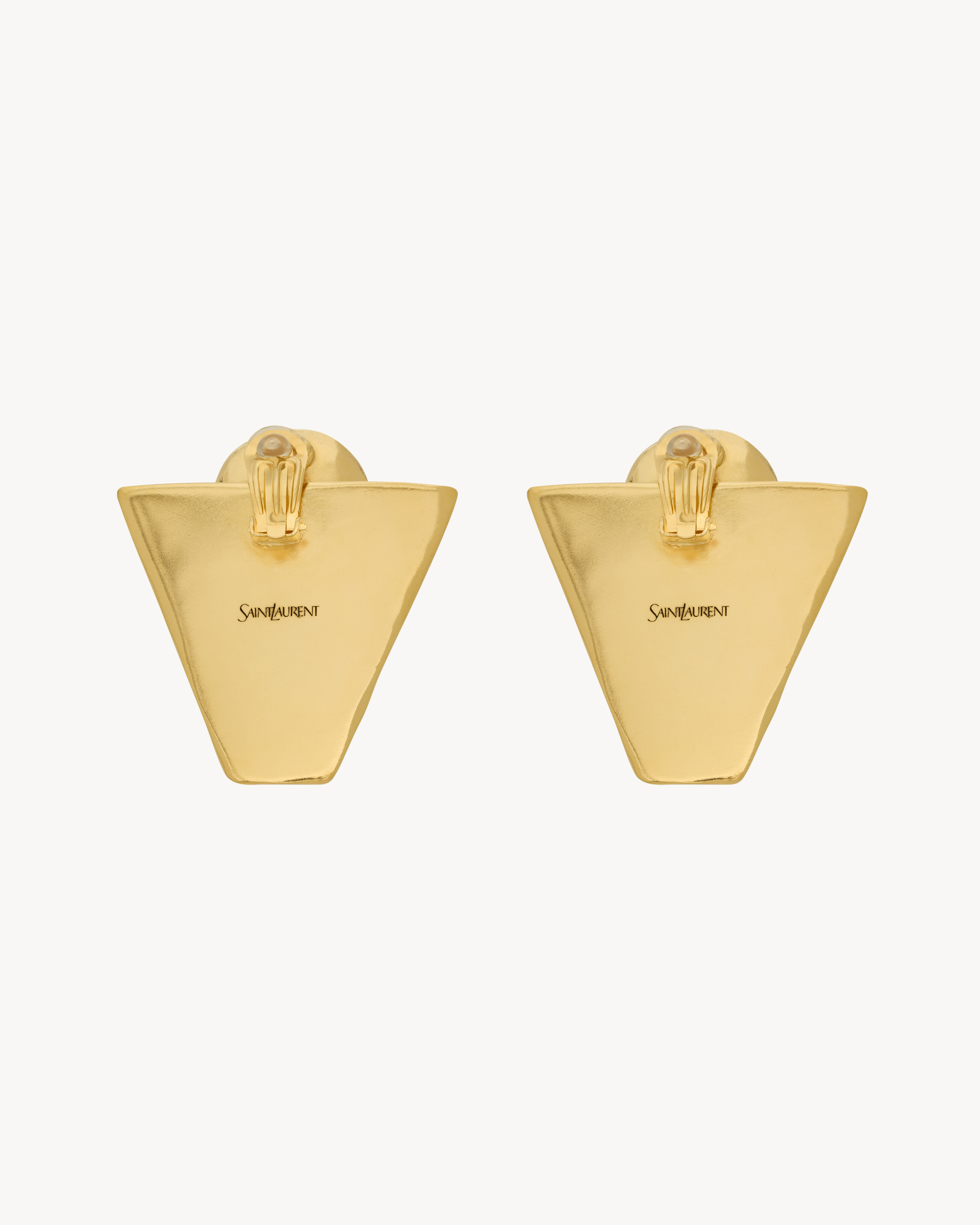 TEXTURED GEOMETRIC CABOCHON EARRINGS