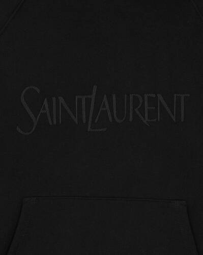 Saint Laurent Black Logo Hoodie - dress. Raleigh