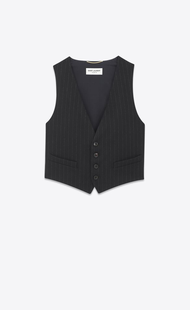 vest in striped wool