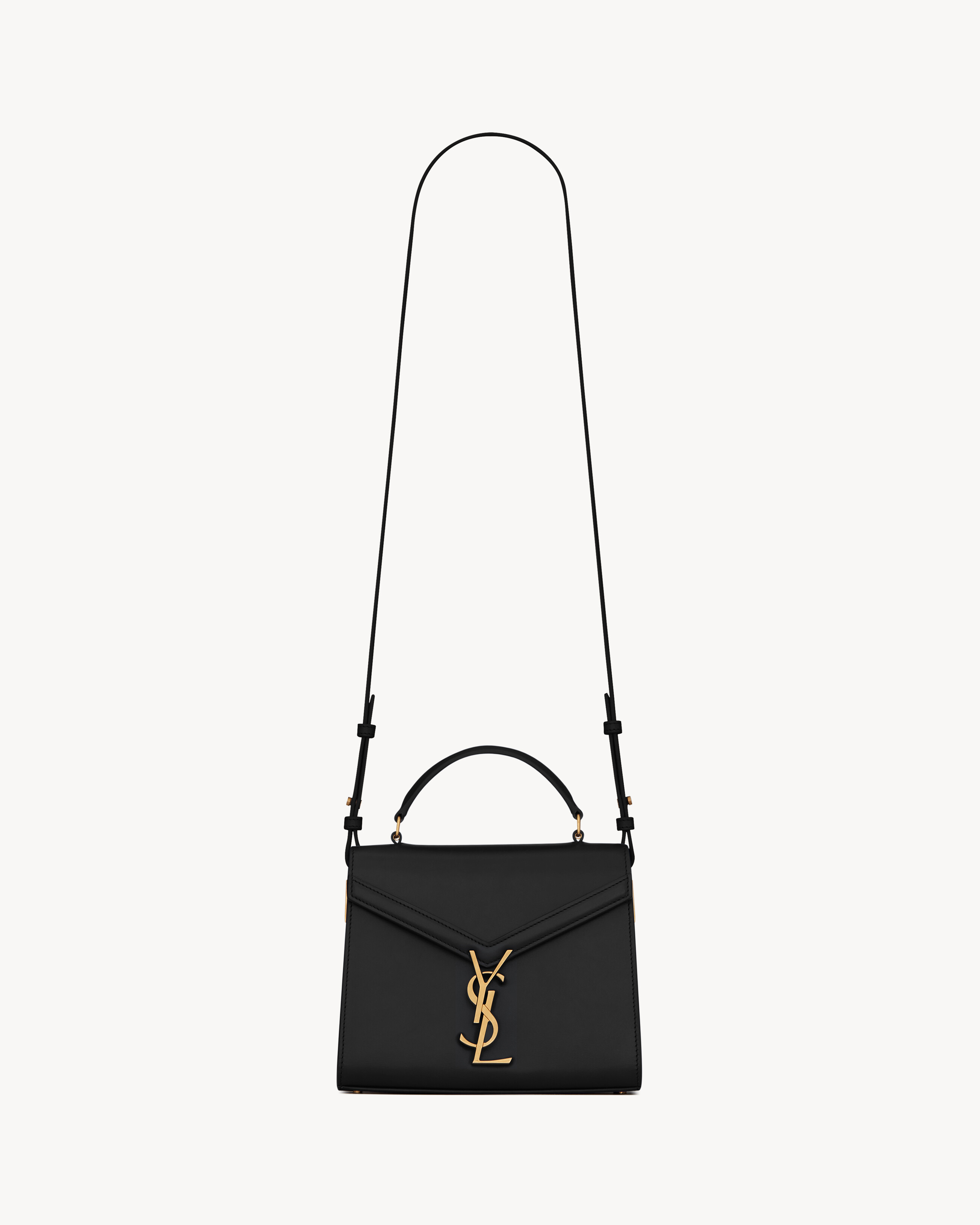 CASSANDRA Mini top handle bag in BOX SAINT LAURENT