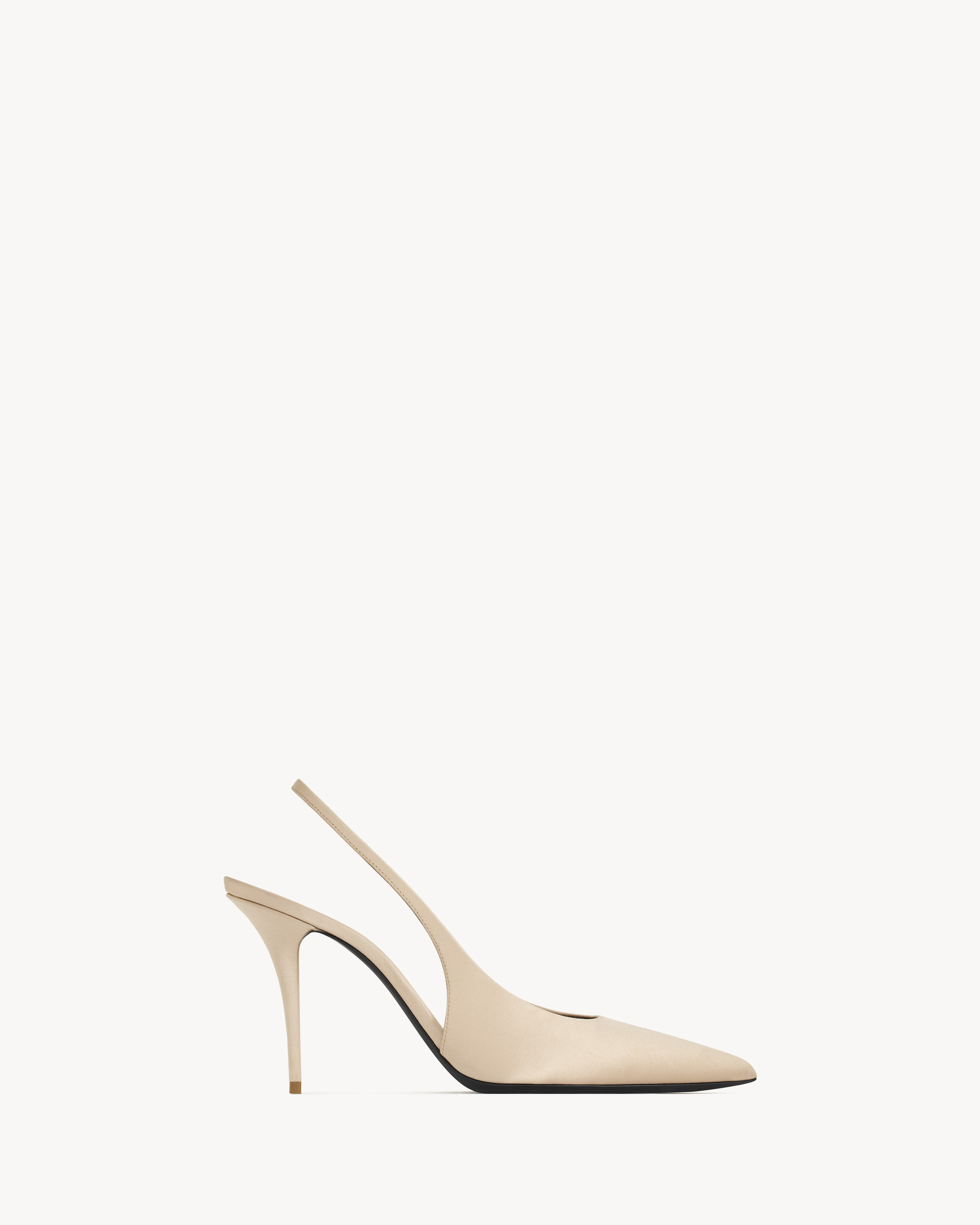 NORMA slingback pumps in satin crepe Saint Laurent YSL IT