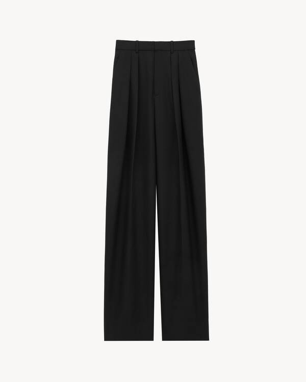 【国内送関税込】SAINT LAURENT ☆ ウール ワイドパンツ ワイドパンツ（ウールツイル） | Saint Laurent サンローラン