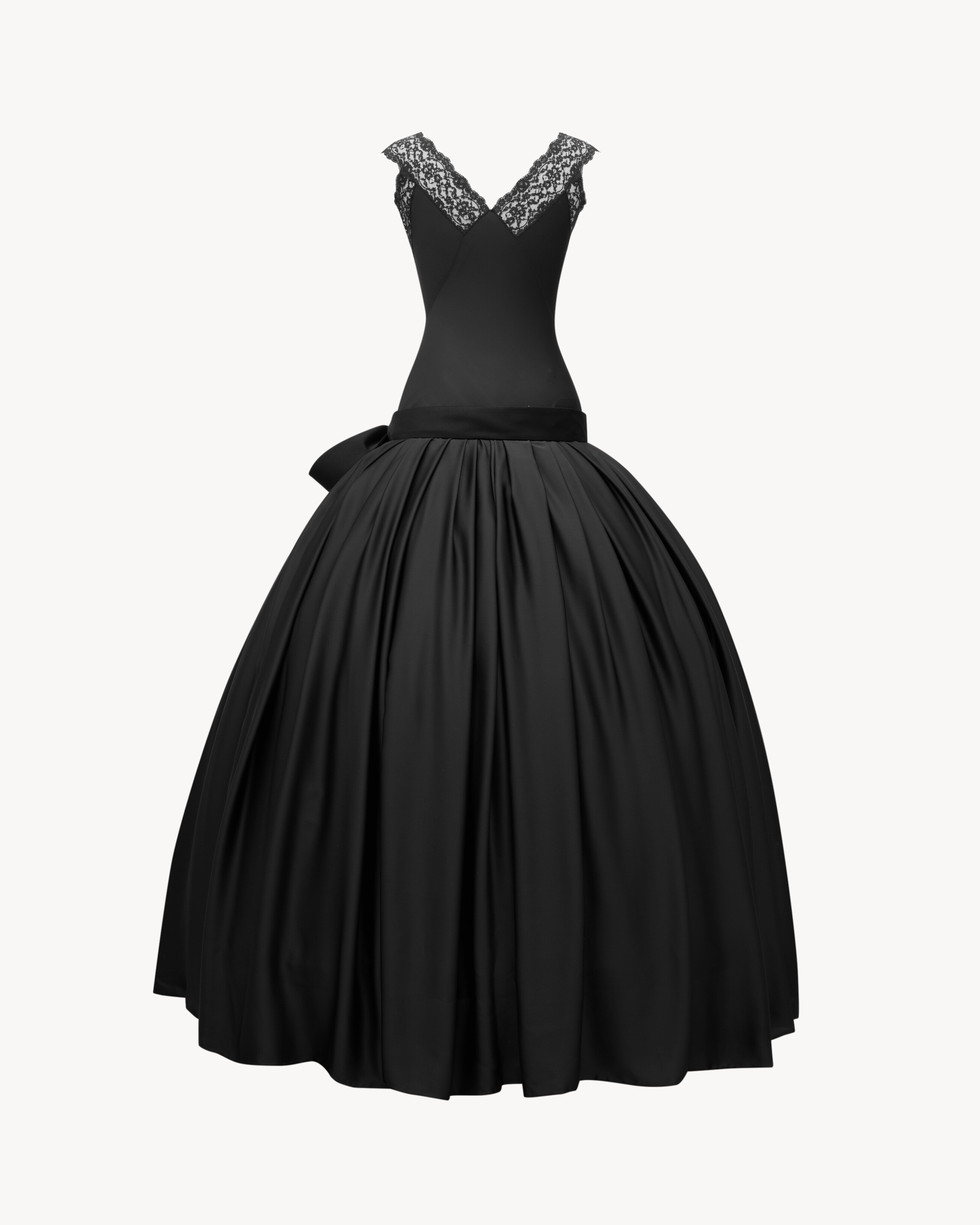 bustier bell dress in silk charmeuse