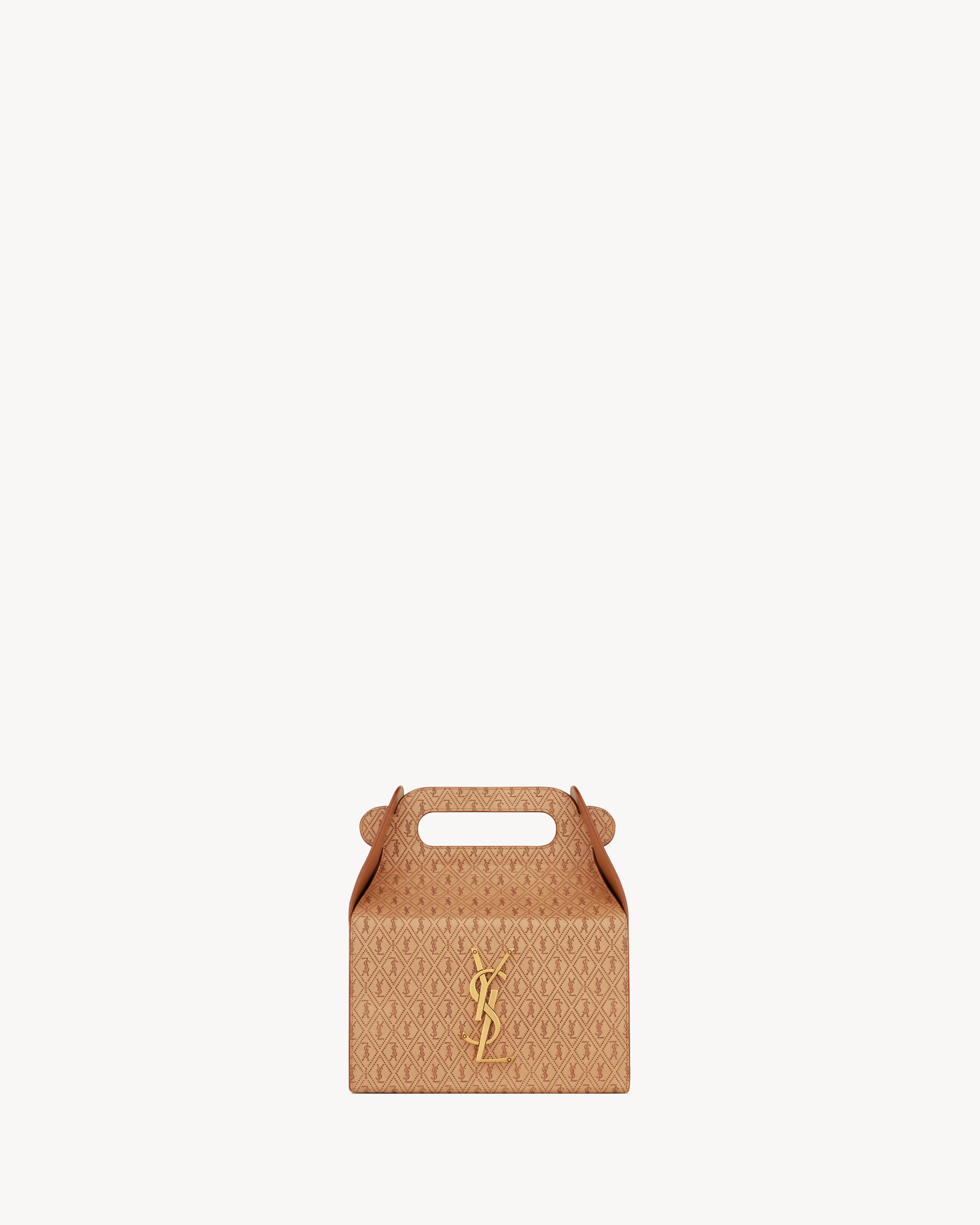 TAKE-AWAY BOX IN VEGETABLE-TANNED LEATHER in Brown Saint Laurent