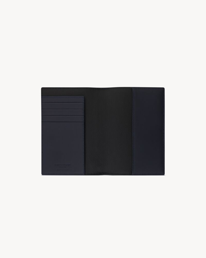Saint Laurent Paris passport case in smooth leather