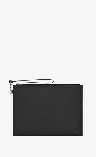 cassandre shadow zipped tablet holder in grained leather