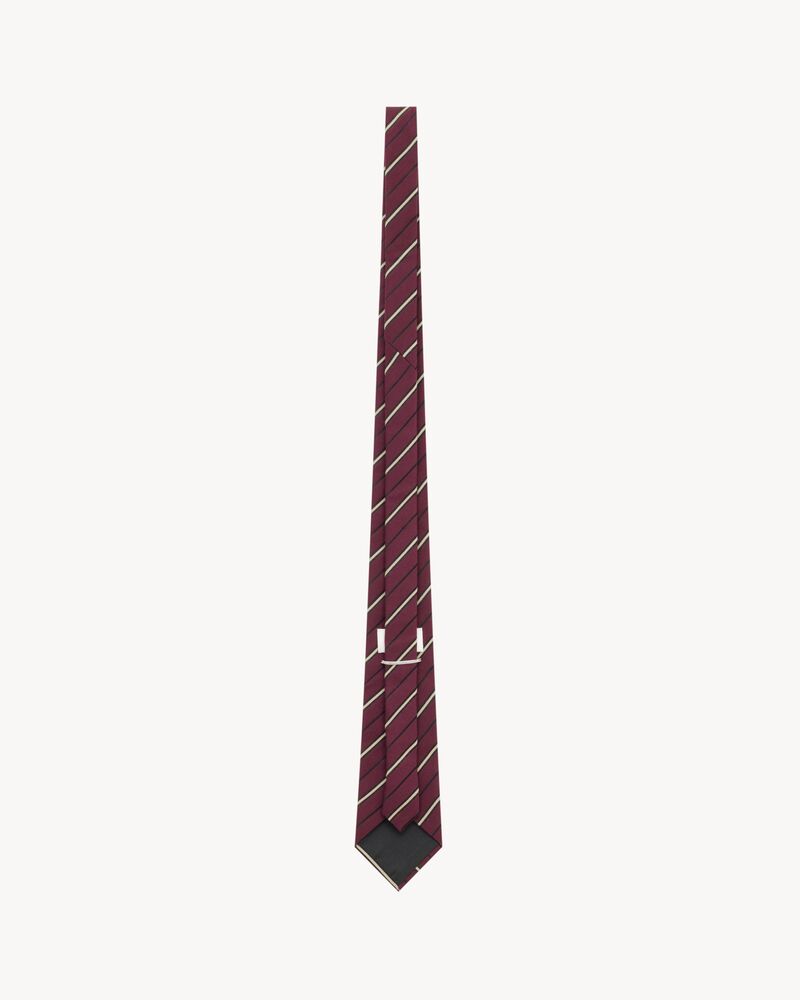 STRIPED WIDE TIE IN WOOL AND SILK