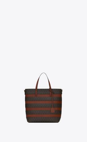 le monogramme saint laurent shopping bag in canvas and smooth leather