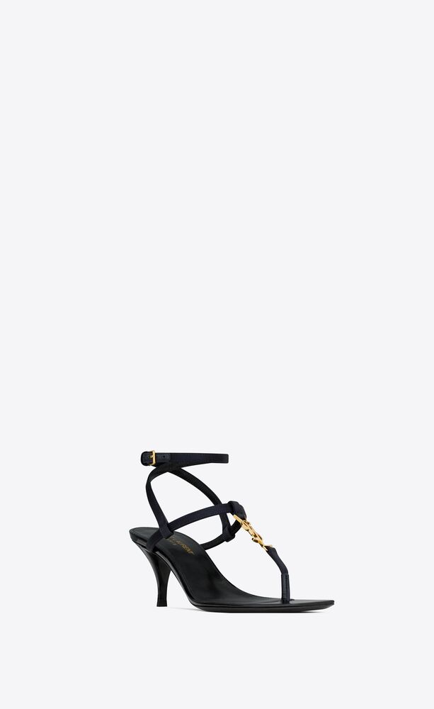 Cassandra sandals in silk satin | Saint Laurent | YSL.com