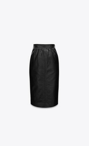 pencil skirt in shiny leather