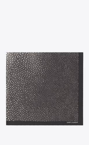 galuchat pattern square bandana in silk twill