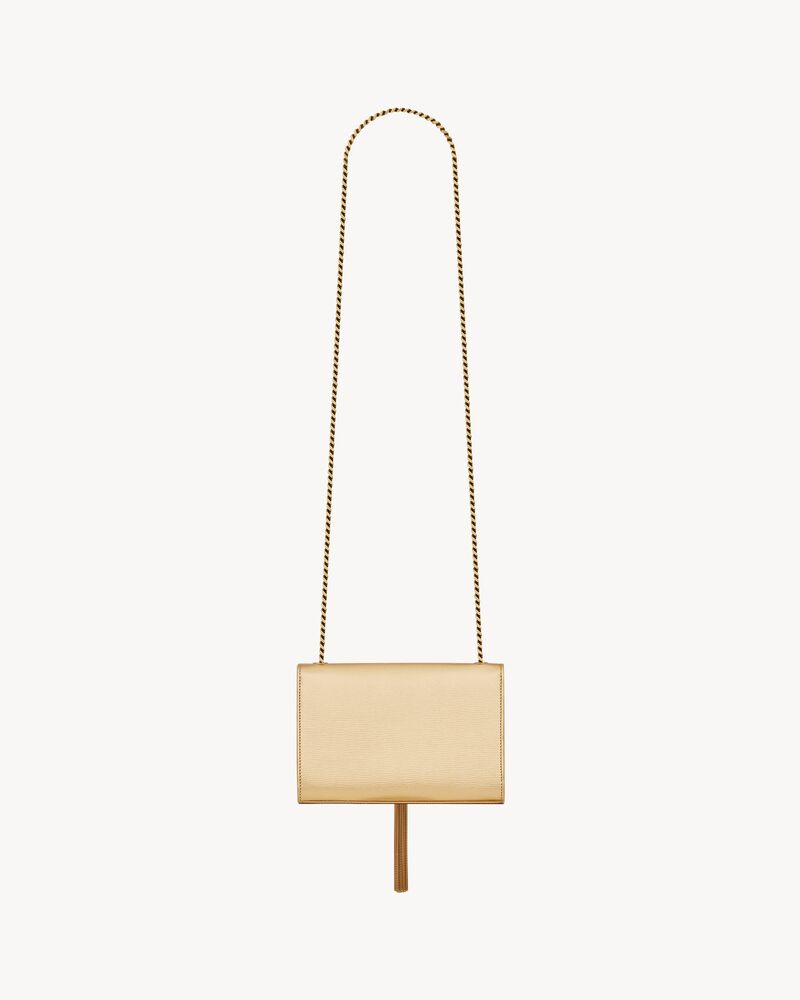 KATE SMALL TASSEL IN METALLIC LEATHER