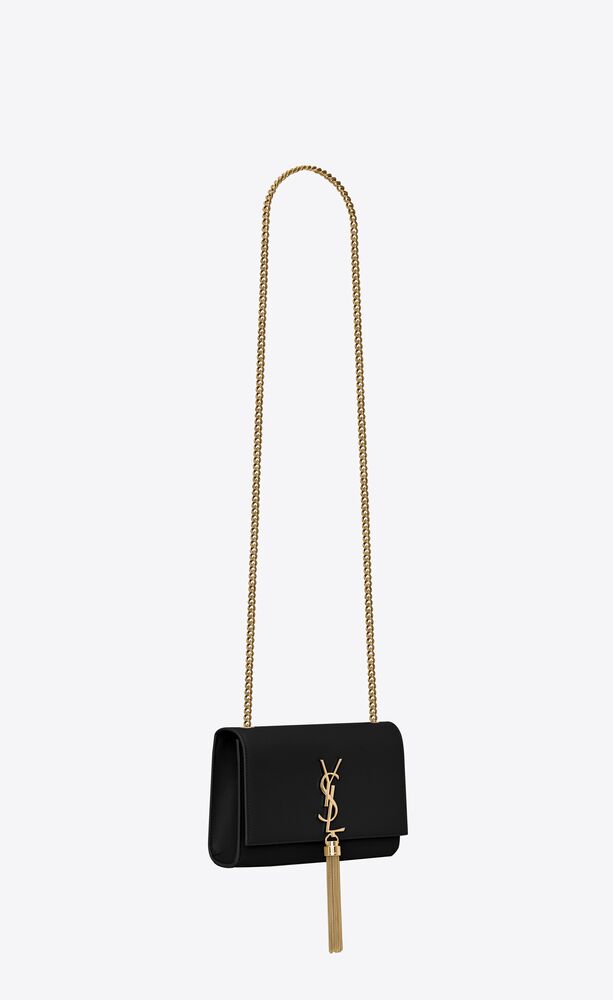 Saint Laurent Kate Tassel Monogram Small Leather Shoulder Bag