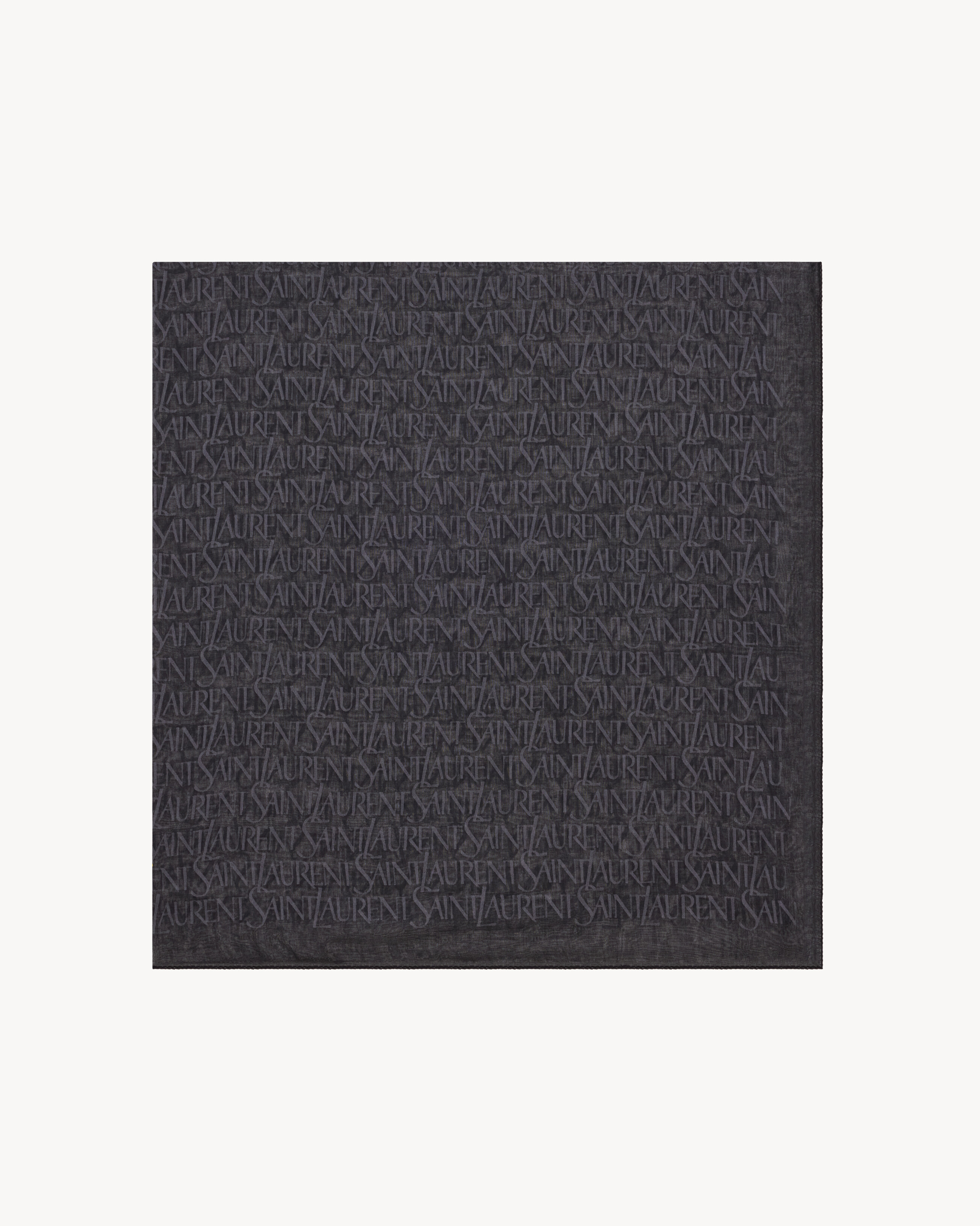 SAINT LAURENT large square scarf in casein fiber and modal