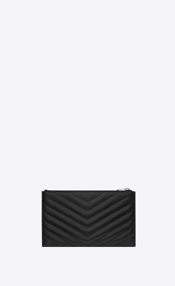 cassandre saint laurent matelassé large zipped pouch