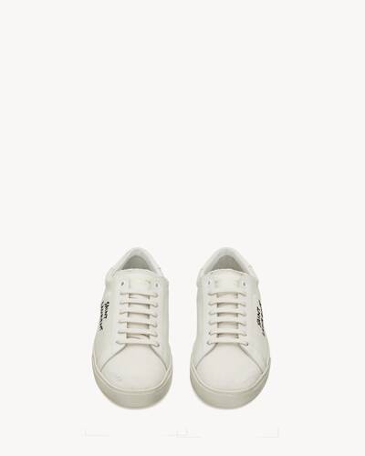 Court classic sl/06 embroidered sneakers in canvas and leather