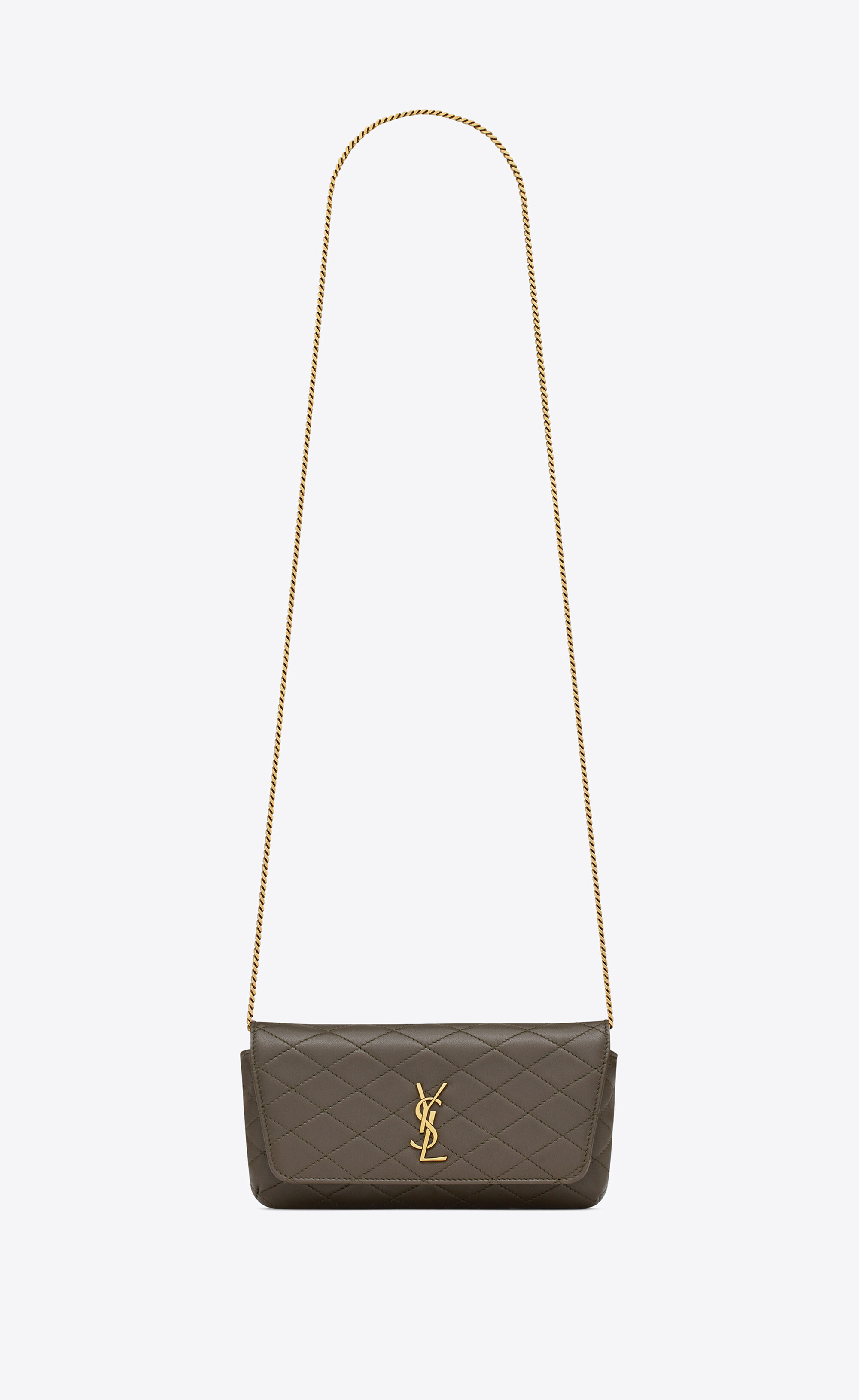 GABY chain phone holder in quilted lambskin | Saint Laurent | YSL.com
