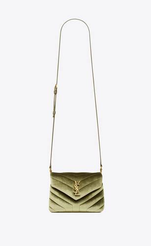 Saint Laurent White/gold small Loulou bag