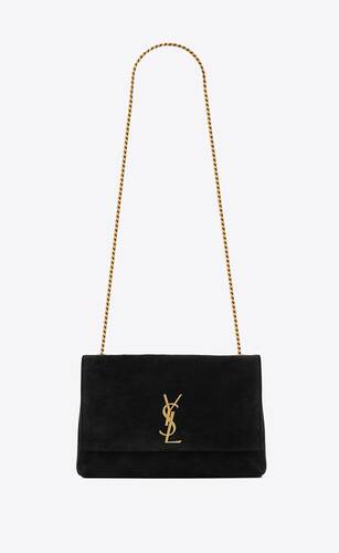 kate medium reversible chain bag in suede and smooth leather