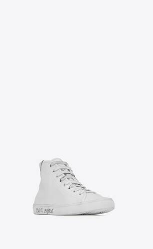 malibu mid-top sneakers in smooth leather