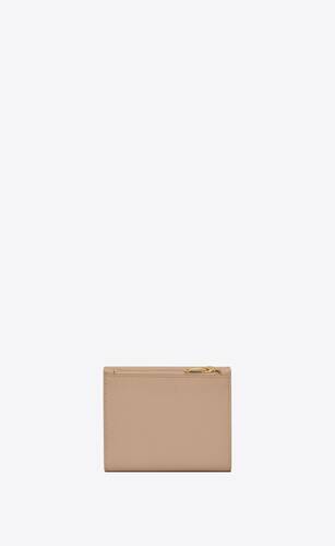 UPTOWN Compact wallet in grain de poudre embossed leather | Saint ...