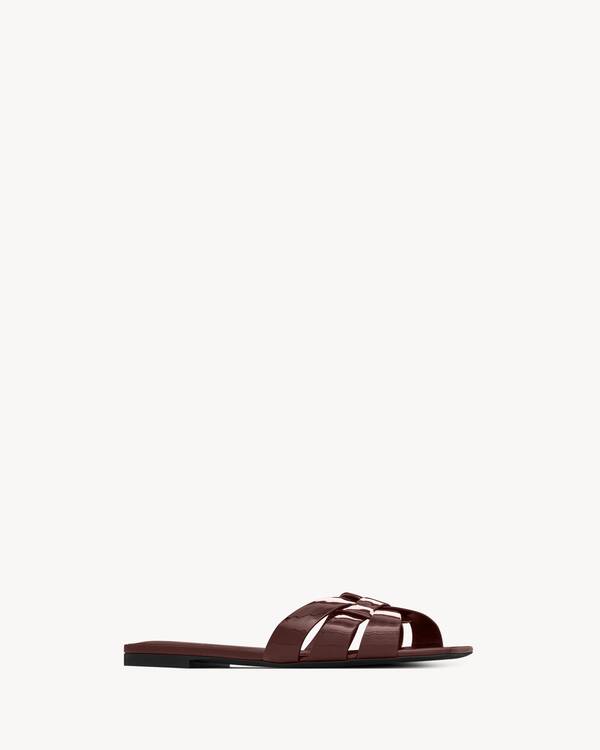 tribute mules in patent leather