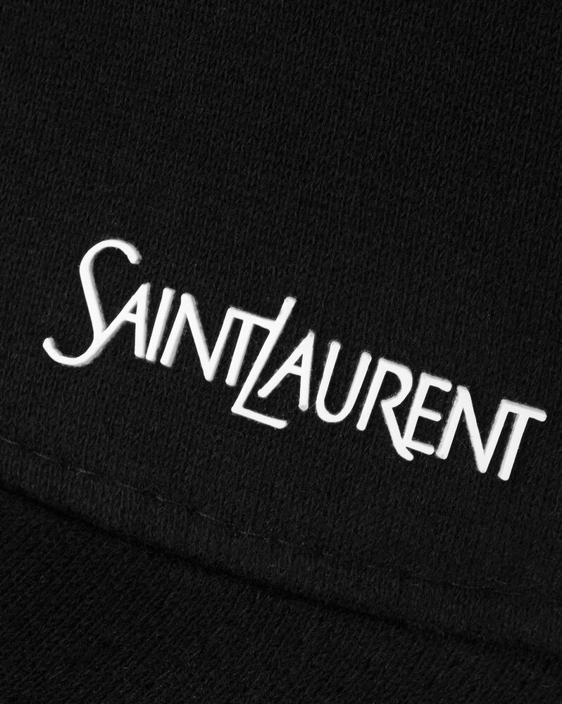 Shop Saint Laurent RIVE DROITE NEW ERA YSL MONOGRAM CAP