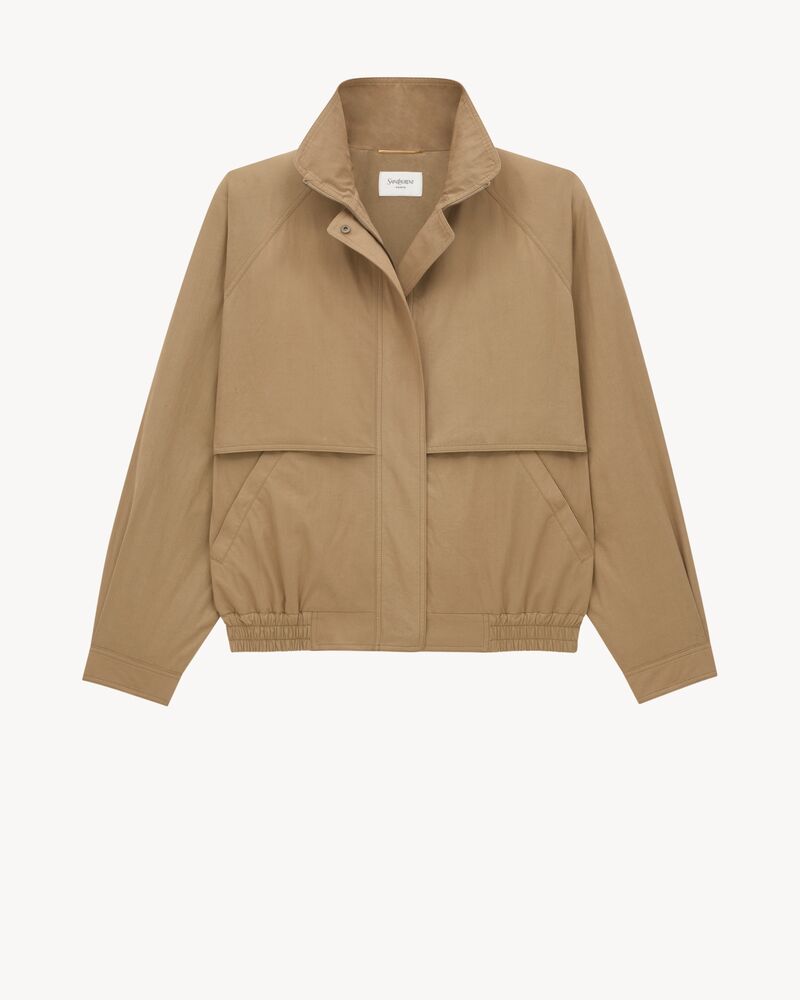 jacket in cotton canvas