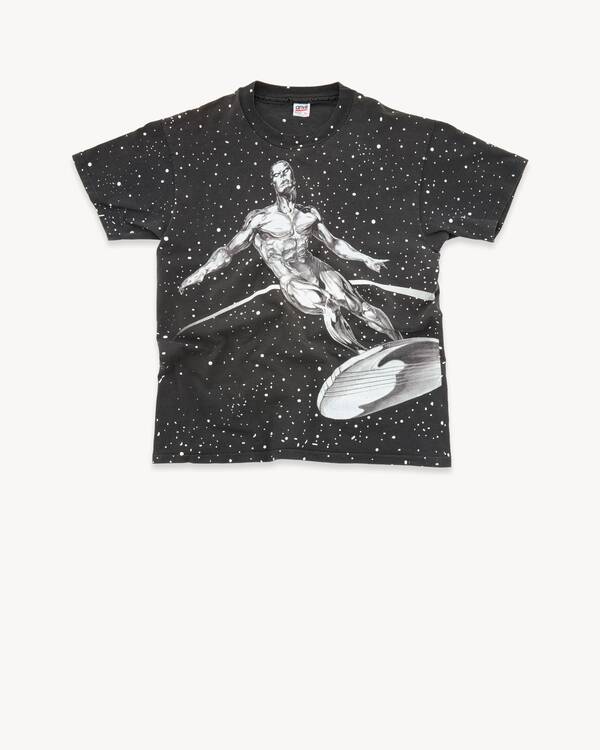 SAINT LAURENT グラフィックTシャツ Saint Laurent Black Jacquard Graphic T-Shirt Saint Laurent