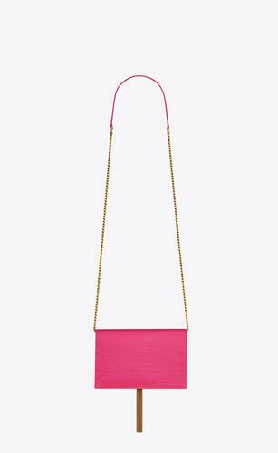 kate chain wallet with tassel in satin