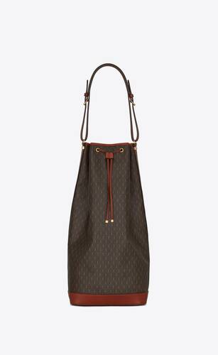 le monogramme long bucket bag in monogram canvas and smooth leather