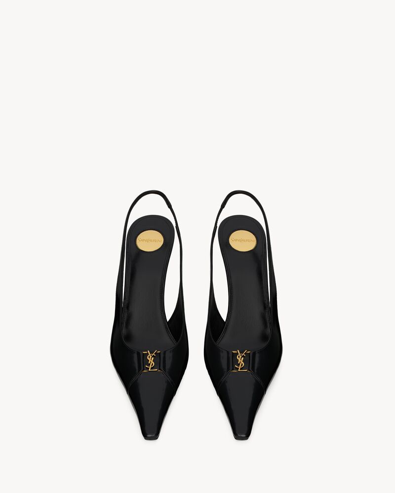 BABYLONE BRETEUIL slingback pumps in smooth leather