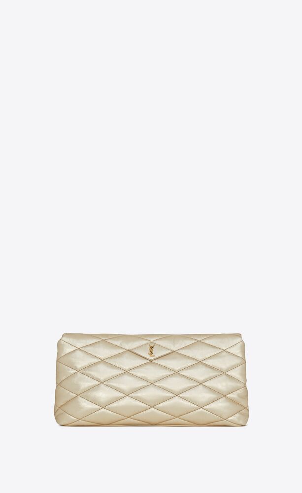 sade large clutch in lamé leather
