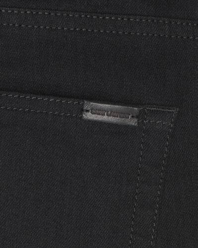 skinny-fit jeans in worn black denim