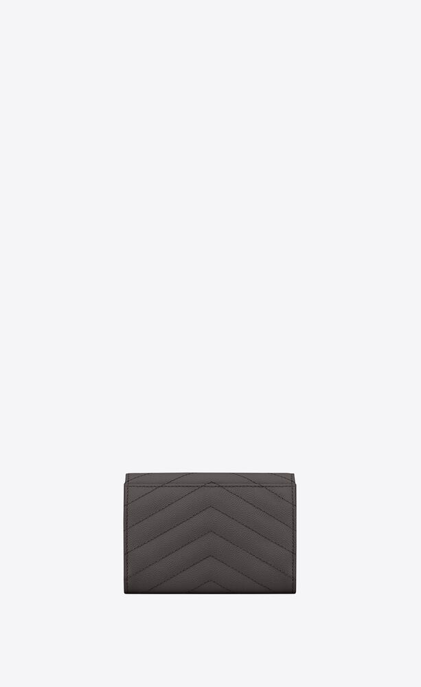 monogram small envelope wallet in grain de poudre embossed leather